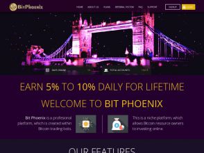 BitPhoenix Solutions - капиталовложения в Биткоин под 5% дохода за сутки