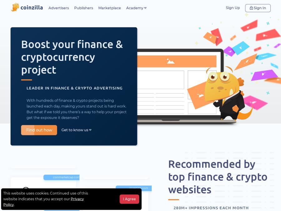 Coinzilla - рекламная сеть с оплатой Bitcoin за показы (CPM) и клики (CPC)
