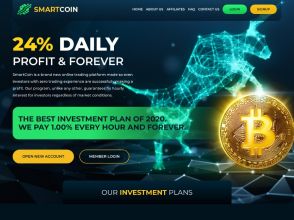 SmartCoin - новый фаст: от 0.4% в час бессрочно, от $20, Страховка 500 USD
