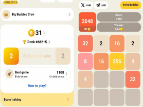 Bcoin 2048 - аналог игры 2048 от топовых разрабочиков, свой токен $Bcoin