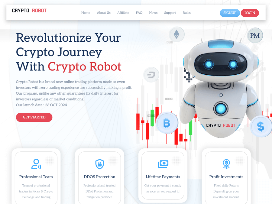 CryptoRobot - сверхприбыльная копилка: 3 - 6% в день, от $20 + СТРАХОВКА